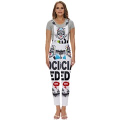 Social Media Computer Internet Typography Text Poster Women s Pinafore Overalls Jumpsuit by Ket1n9