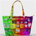 Colorful 3d Social Media Back Pocket Shoulder Bag  View1