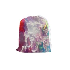 Clouds Multicolor Fantasy Art Skies Drawstring Pouch (medium) by Ket1n9