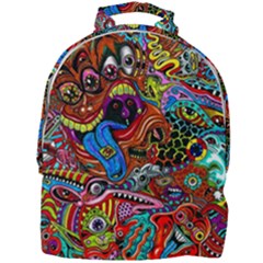 Art Color Dark Detail Monsters Psychedelic Mini Full Print Backpack by Ket1n9