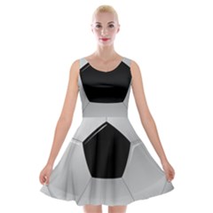 Soccer Ball Velvet Skater Dress by Ket1n9