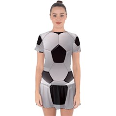 Soccer Ball Drop Hem Mini Chiffon Dress by Ket1n9
