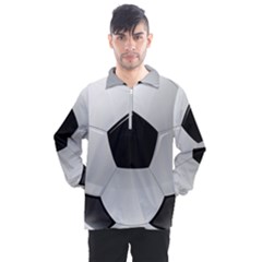 Soccer Ball Men s Half Zip Pullover by Ket1n9