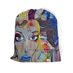 Graffiti-mural-street-art-painting Drawstring Pouch (2xl) by Ket1n9