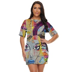 Graffiti-mural-street-art-painting Just Threw It On Dress by Ket1n9