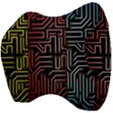 Circuit Board Seamless Patterns Set Velour Head Support Cushion View4