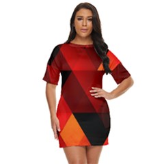 Abstract Triangle Wallpaper Just Threw It On Dress by Ket1n9