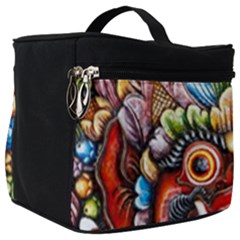 Wood Sculpture Bali Logo Make Up Travel Bag (big) by Ket1n9