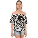 Ying Yang Tattoo Off Shoulder Short Sleeve Top View1