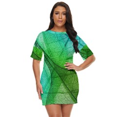 Sunlight Filtering Through Transparent Leaves Green Blue Just Threw It On Dress by Ket1n9