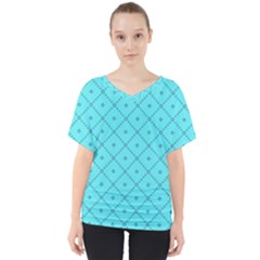 Pattern-background-texture V-neck Dolman Drape Top by Ket1n9
