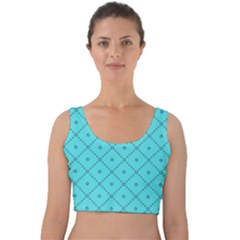 Pattern-background-texture Velvet Crop Top by Ket1n9