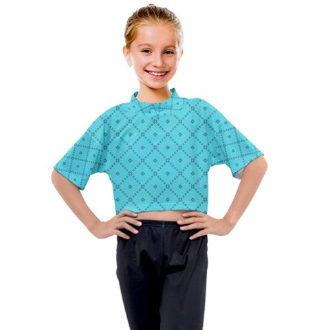 Pattern-background-texture Kids Mock Neck T-shirt by Ket1n9