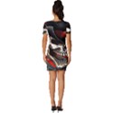 Confederate Flag Usa America United States Csa Civil War Rebel Dixie Military Poster Skull Fitted Knot Split End Bodycon Dress View4