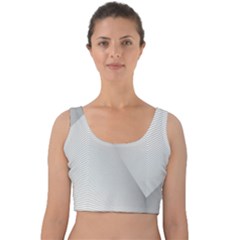 Background-pattern-stripe Velvet Crop Top by Ket1n9