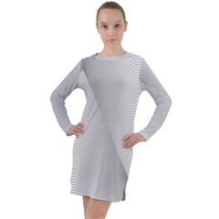 Background-pattern-stripe Long Sleeve Hoodie Dress by Ket1n9