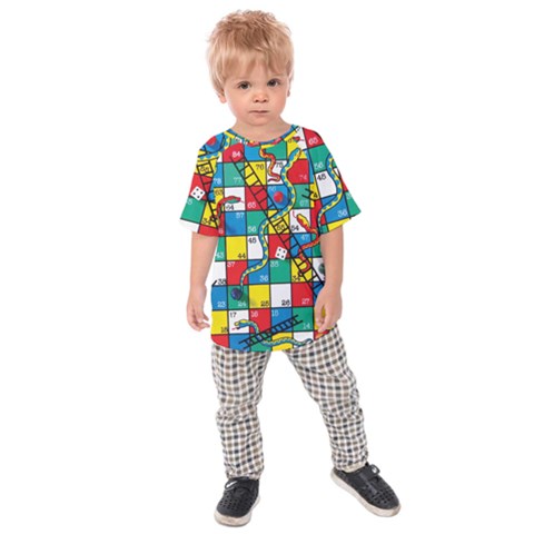 Snakes And Ladders Kids  Raglan T-shirt by Ket1n9