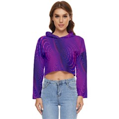 Abstract-fantastic-fractal-gradient Women s Lightweight Cropped Hoodie by Ket1n9