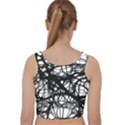 Neurons-brain-cells-brain-structure Velvet Racer Back Crop Top View2