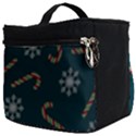 Christmas Seamless Pattern With Candies Snowflakes Make Up Travel Bag (Big) View2