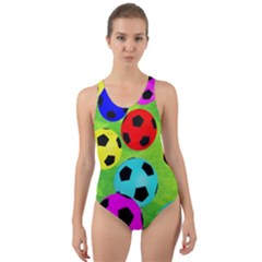 Balls Colors Cut-out Back One Piece Swimsuit by Ket1n9