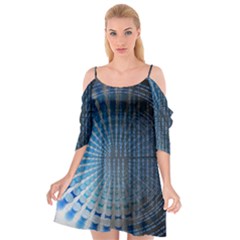 Data-computer-internet-online Cutout Spaghetti Strap Chiffon Dress by Ket1n9