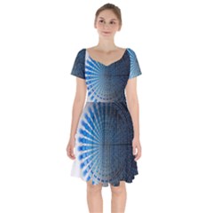 Data-computer-internet-online Short Sleeve Bardot Dress by Ket1n9