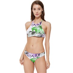 Horse-horses-animal-world-green Banded Triangle Bikini Set by Ket1n9