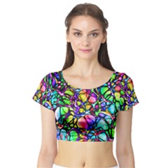 Network-nerves-nervous-system-line Short Sleeve Crop Top by Ket1n9