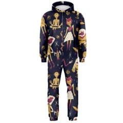 Alien Surface Pattern Hooded Jumpsuit (men) by Ket1n9