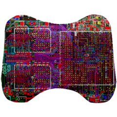 Technology Circuit Board Layout Pattern Head Support Cushion by Ket1n9