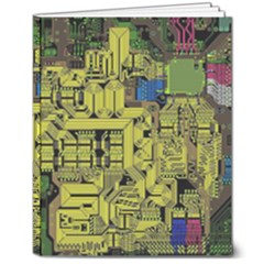 Technology Circuit Board 8  X 10  Softcover Notebook by Ket1n9