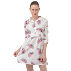 Watermelon Wallpapers  Creative Illustration And Patterns Mini Skater Shirt Dress by Ket1n9