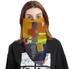 Abstract-vibrant-colour Face Covering Bandana (triangle) by Ket1n9