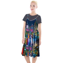 Abstract-vibrant-colour-cityscape Camis Fishtail Dress by Ket1n9