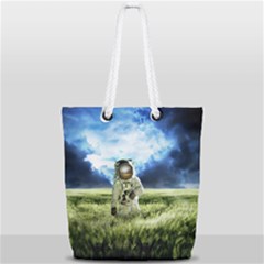 Astronaut Full Print Rope Handle Tote (small) by Ket1n9