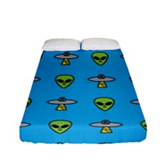 Alien Pattern Fitted Sheet (full/ Double Size) by Ket1n9