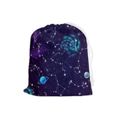 Realistic-night-sky-poster-with-constellations Drawstring Pouch (large) by Ket1n9