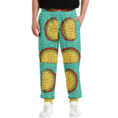 Taco-drawing-background-mexican-fast-food-pattern Men s Elastic Waist Pants by Ket1n9