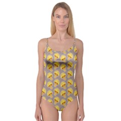 Yellow-mushroom-pattern Camisole Leotard  by Ket1n9