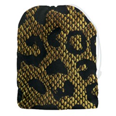 Metallic Snake Skin Pattern Drawstring Pouch (3xl) by Ket1n9