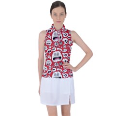 Another Monster Pattern Women s Sleeveless Polo T-shirt by Ket1n9