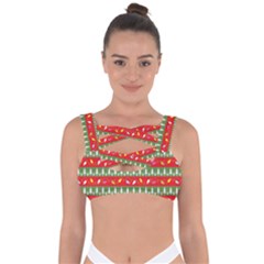 Christmas-papers-red-and-green Bandaged Up Bikini Top by Grandong