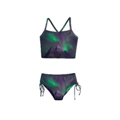 Aurora Northern Lights Phenomenon Atmosphere Sky Girls  Tankini Swimsuit by Grandong