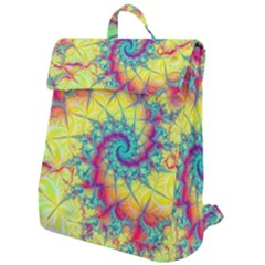 Fractal Spiral Abstract Background Flap Top Backpack by Ravend