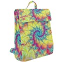 Fractal Spiral Abstract Background Flap Top Backpack View2