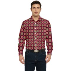 Kaleidoscope Seamless Pattern Men s Long Sleeve  Shirt by Ravend