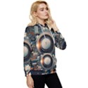 Illustrations Technology Robot Internet Processor Women s Lightweight Drawstring Hoodie View3