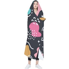 Art Pattern Design Background Print Wearable Blanket by Vaneshop