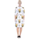 Art Bee Pattern Design Wallpaper Background Wrap Up Cocktail Dress View2